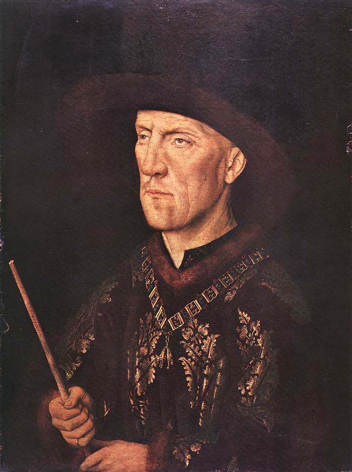 EYCK, Jan van Portrait of Baudouin de Lannoy nere